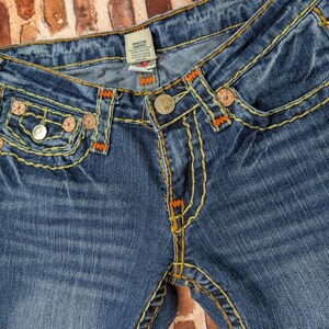vintage an 2000 True Religion jeans bootcut taille basse orange surpiqûres taille 26 image 8