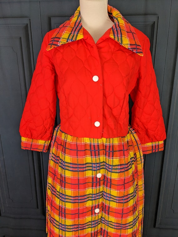 Vintage Quilted Housedress Nightgown - Sears Size… - image 6