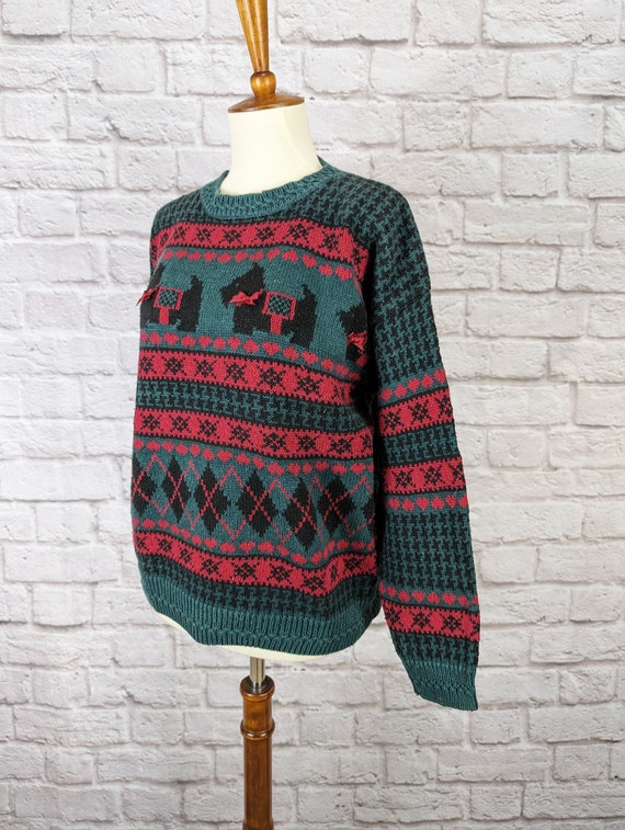 Vintage Scotty Dog Sweater - Women's Size Medium … - image 4