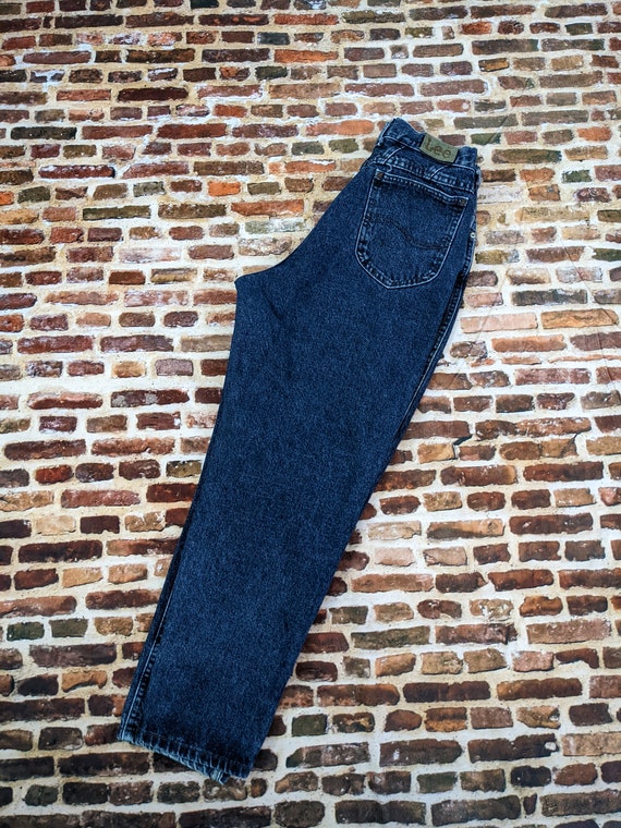 Vintage Lee Dark Wash Denim Jeans - Tapered Leg  … - image 3