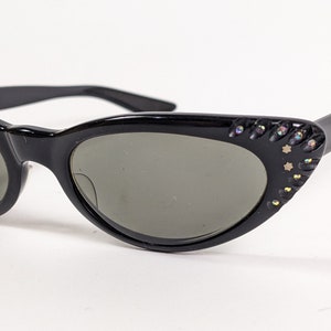 Vintage Rhinestone Cat Eye Glasses - American Optical Temptress Cateye Sunglasses