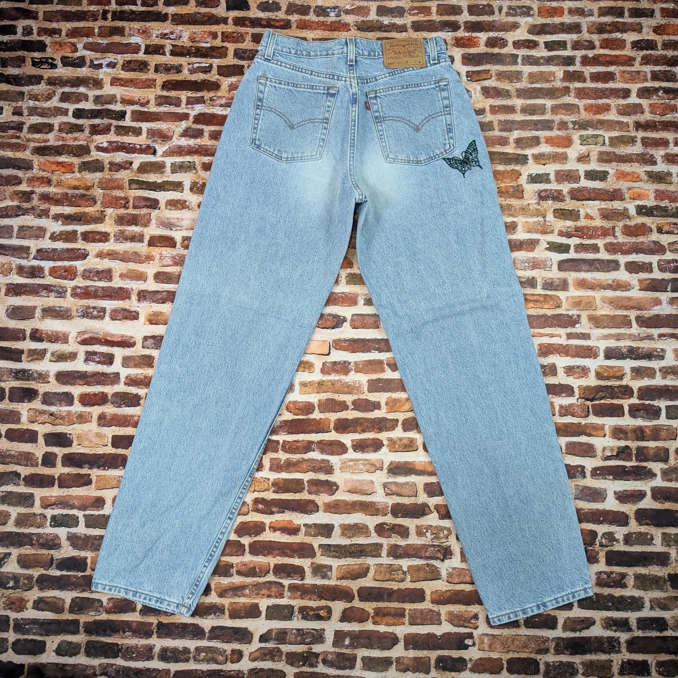 Vintage Levi's Jeans With Butterfly Patch - 560 Faded Y2k Women's