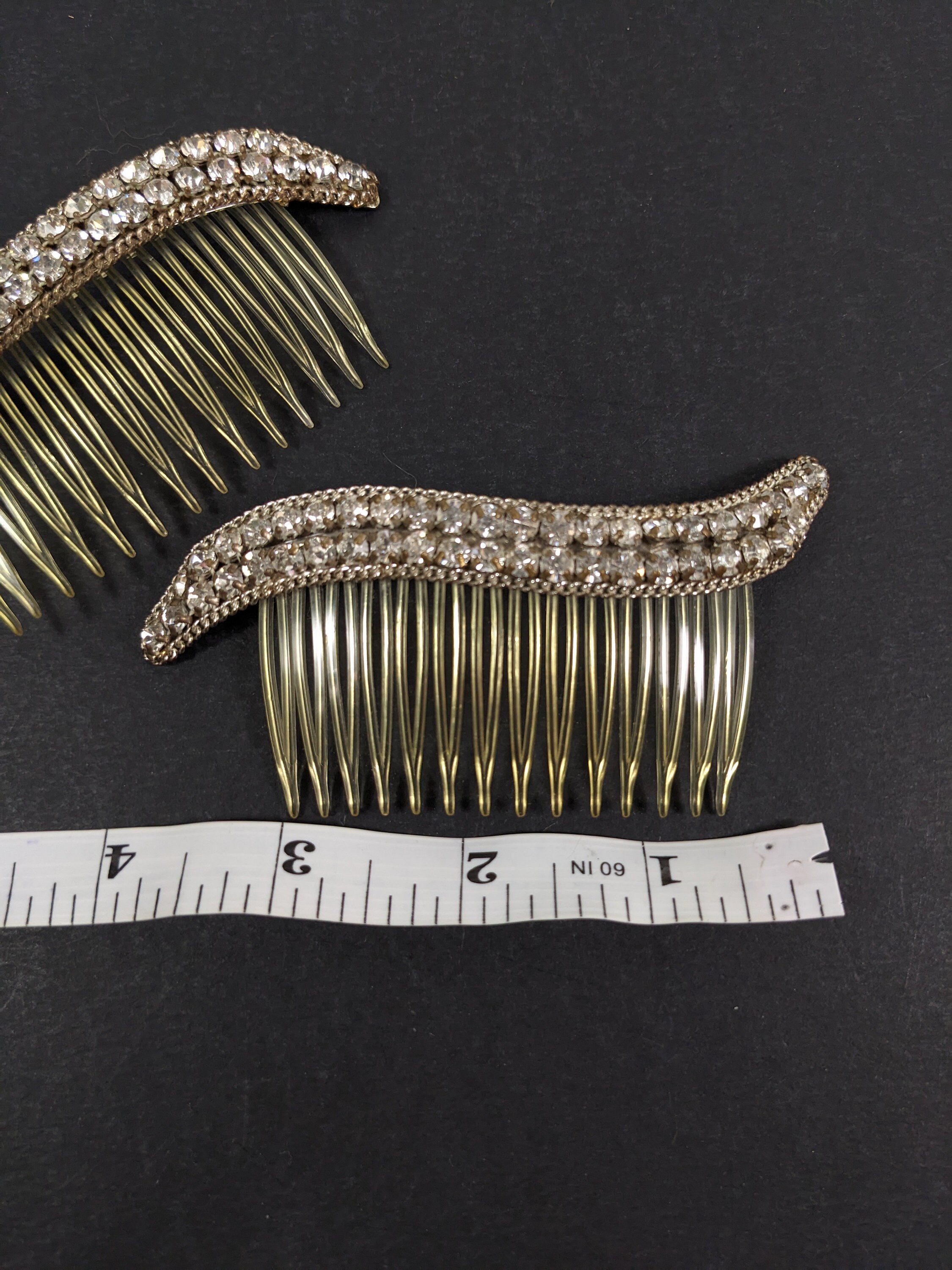 Vintage USA Made Rhinestone Hair Clips - MCM Jewelry Hair
