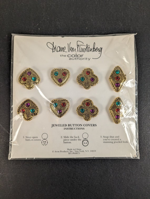 Vintage Diane Von Furstenberg Button Covers Set - 