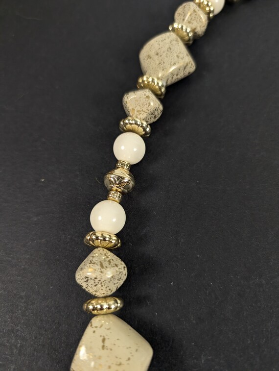 Collier Fantaisie Vintage Perles Années 80 - Style Rétro - Occasion