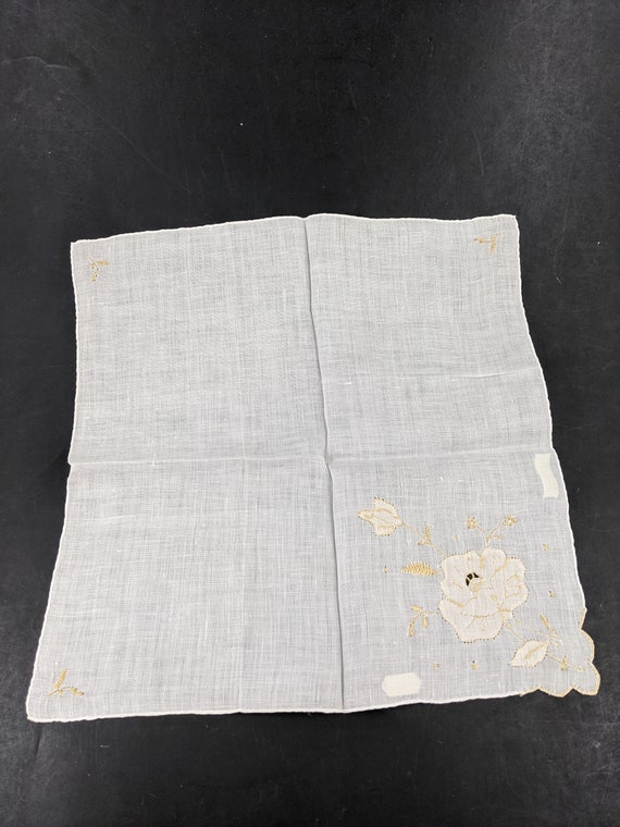 Vintage Linen Handkerchief - Franshaw All Linen -… - image 9