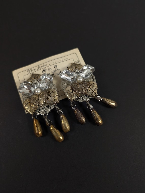 Boucles D'oreilles Anciennes Style Clip - Diamètre 3,5 Cm - Métal - Neuf Sans Emballage