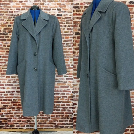 Gray Cashmere Blend Coat Vintage 50's Windermere … - image 1