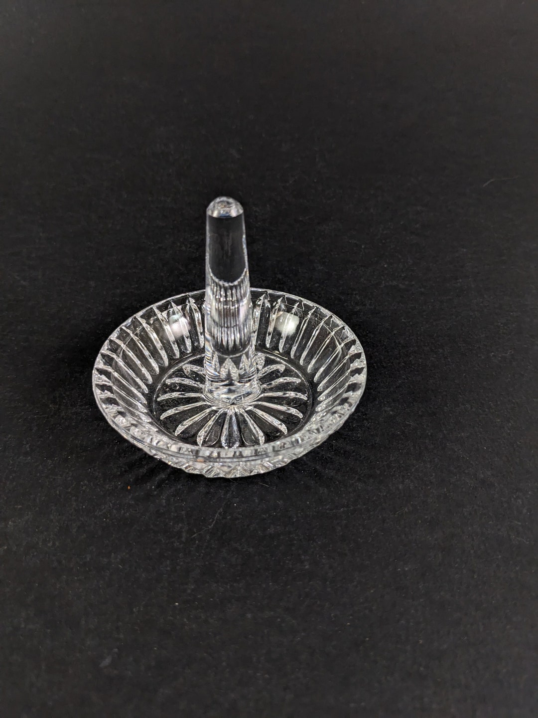 Vintage Clear Glass Ring Dish Vanity Decor Jewelry Holder Etsy
