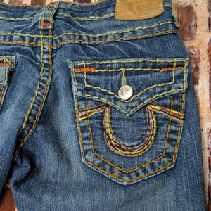 vintage an 2000 True Religion jeans bootcut taille basse orange surpiqûres taille 26 image 14