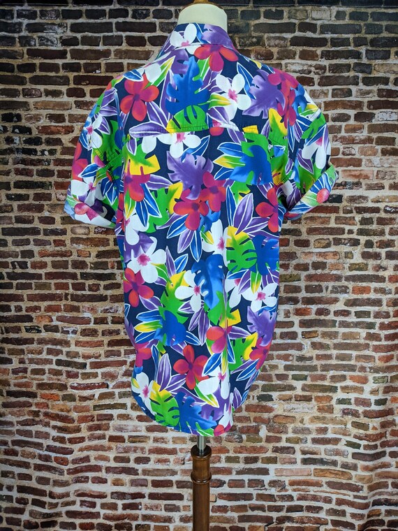 Vintage Tropical Print Summer Shirt - Hawaiian Pr… - image 6