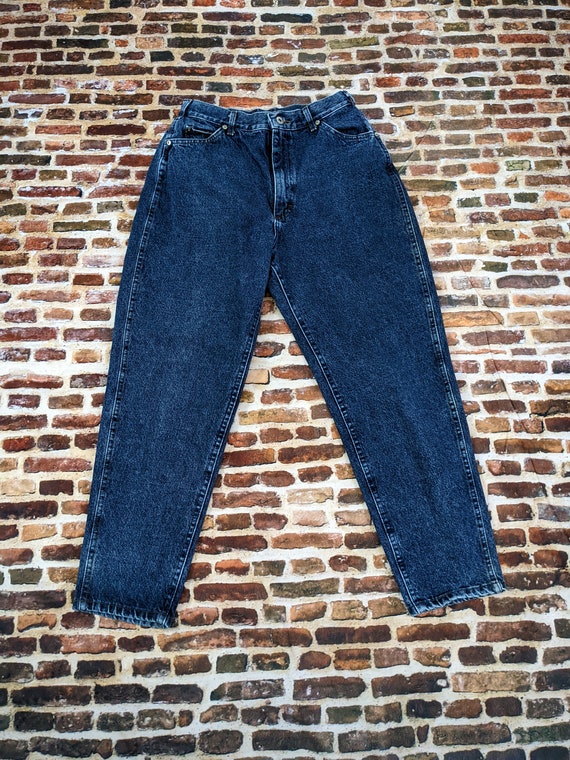 Vintage Lee Dark Wash Denim Jeans - Tapered Leg  … - image 6