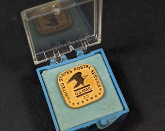 USPS US Mail Postal Service 35 ans Épinglette Cravate 1/10 10k Gold Filled