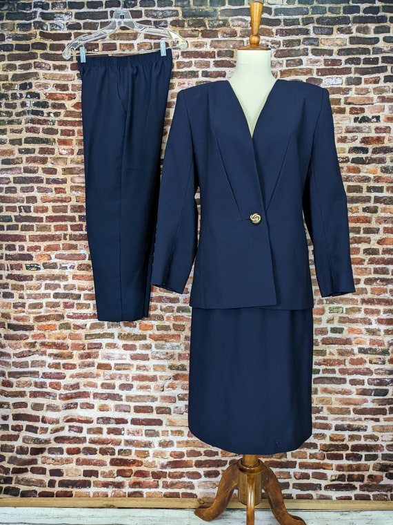 Vintage 90's Skirt Suit and Pant Suit - Size 8 Po… - image 1