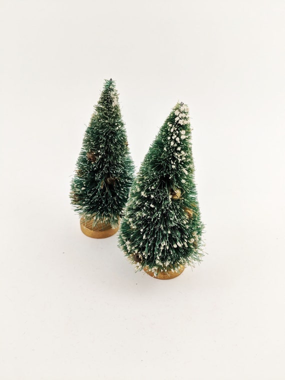 Vintage Bottle Brush Trees Christmas Holiday Decoration Craft Vintage Bottle Brush Trees Christmas Holiday Decoration Craft