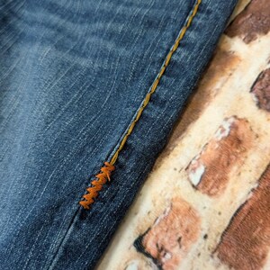 vintage an 2000 True Religion jeans bootcut taille basse orange surpiqûres taille 26 image 7