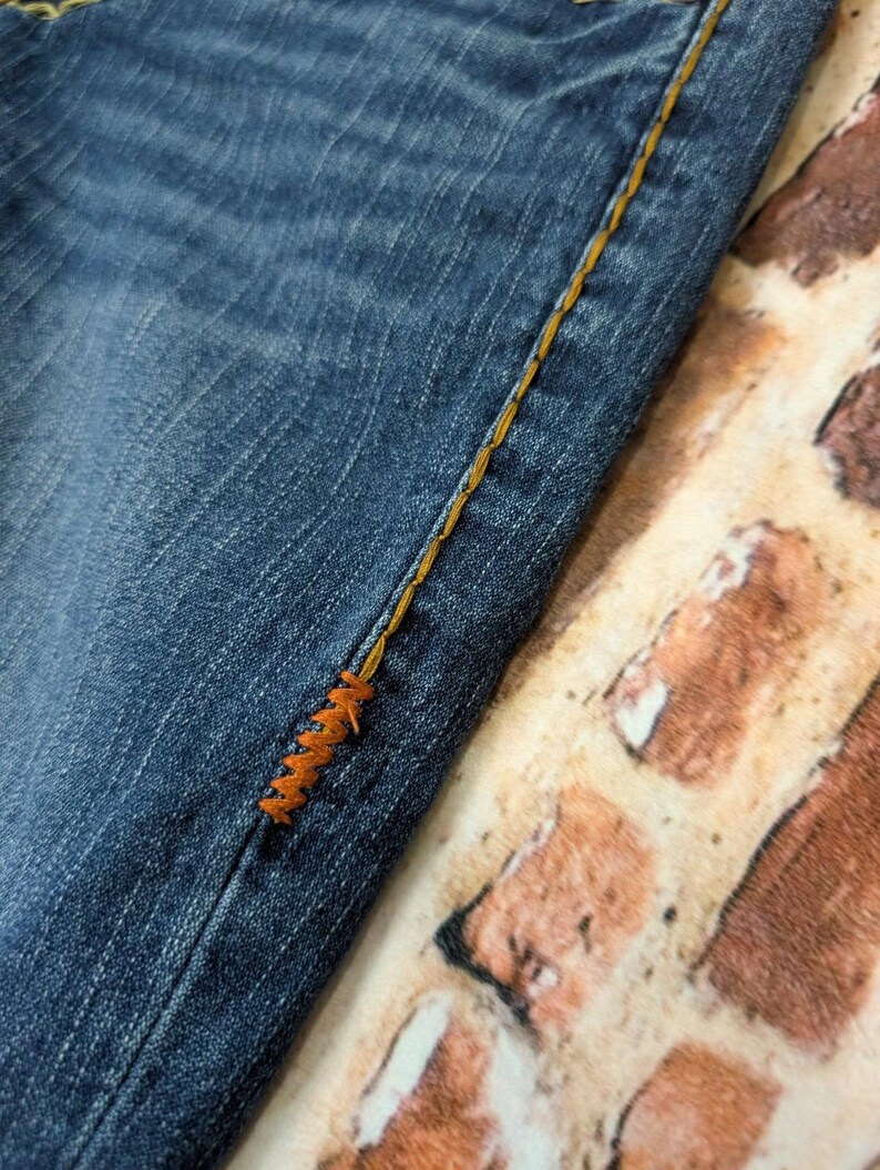 vintage an 2000 True Religion jeans bootcut taille basse orange surpiqûres taille 26 image 7