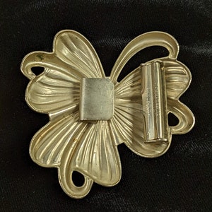 Vintage Belt Clip Forstner Signed Silver Tone Flower Shamrock - Etsy