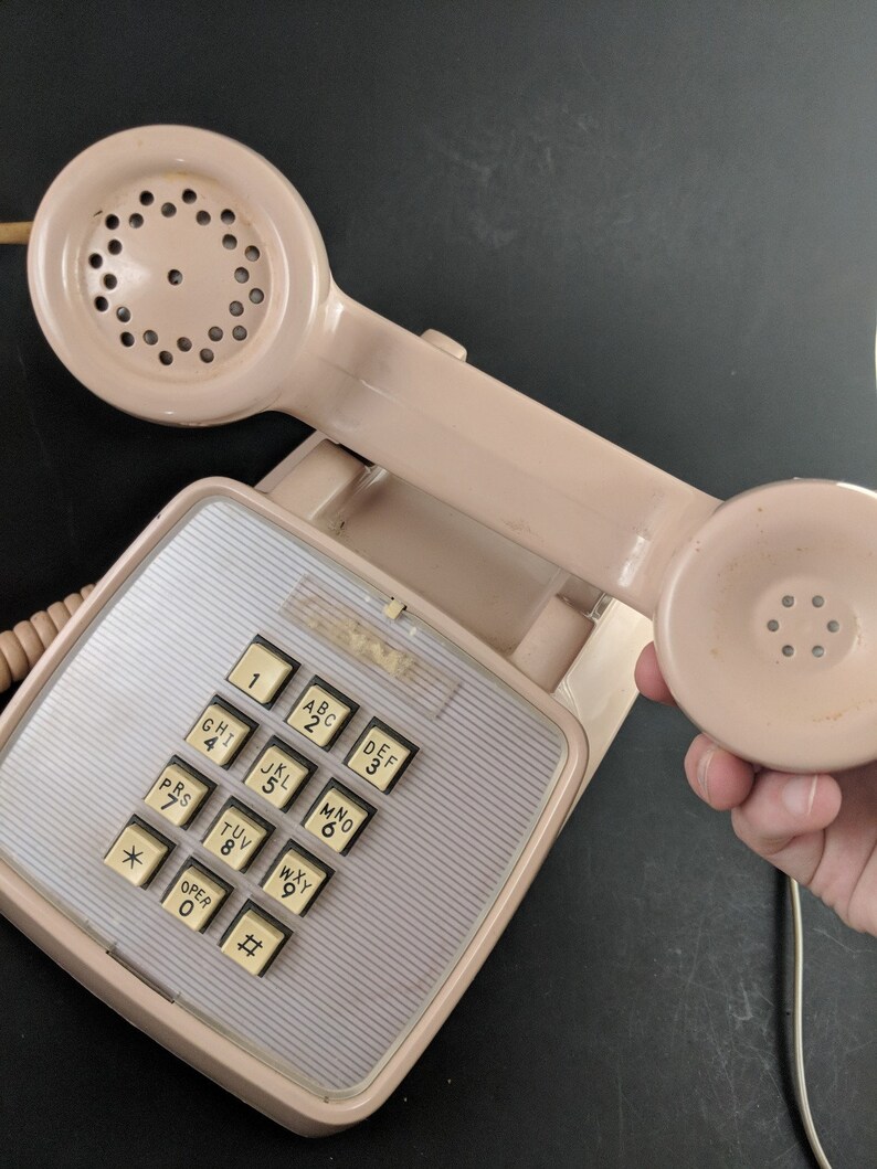 Vintage Pink Landline Phone Retro 70's 80's Telephone Etsy