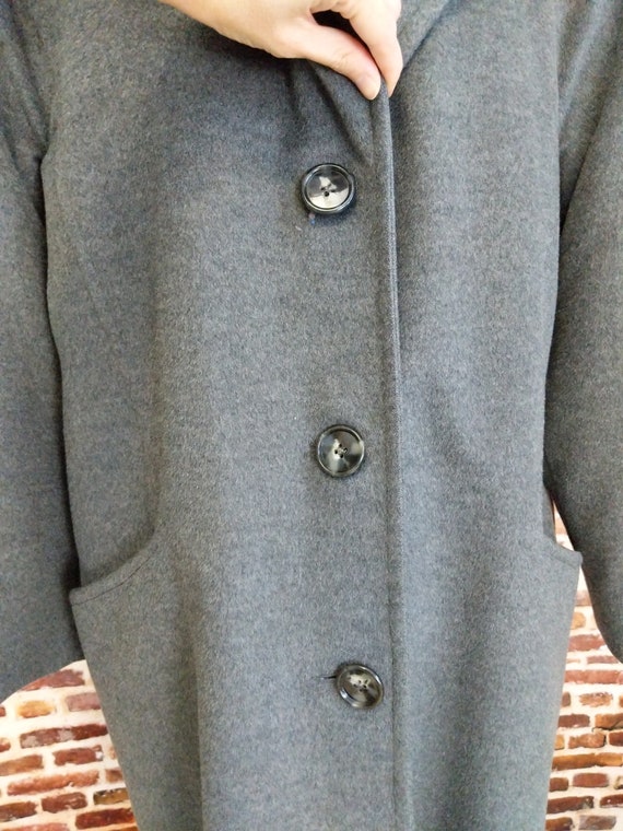 Gray Cashmere Blend Coat Vintage 50's Windermere … - image 5