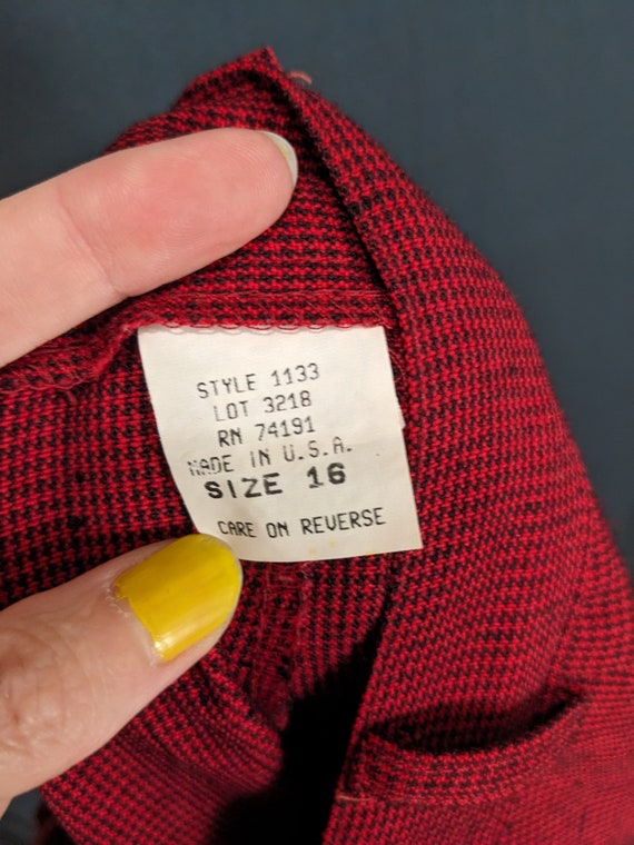 Vintage Stirrup Pants Red and Black Herringbone Pri… Gem