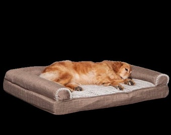 Linen Orthopedic Pet Bed
