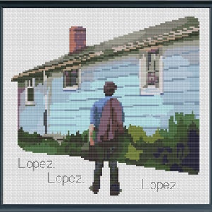 Lopez. Lopez. Lopez. - Mark McKinney - Kids in the Hall - PDF Cross Stitch Pattern Download