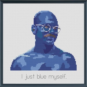 I Just Blue Myself - Tobias - Arrested Development - PDF Cross Stitch Pattern Download