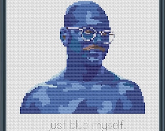 I Just Blue Myself - Tobias - Arrested Development - PDF Cross Stitch Pattern Download
