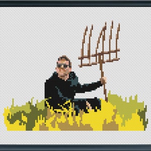 David Rose in Field - Schitt's Creek - PDF Cross Stitch Pattern Download