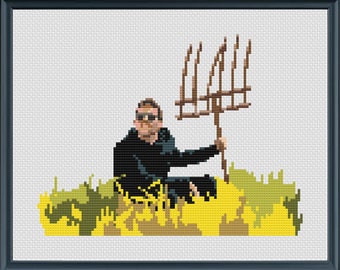 David Rose in Field - Schitt's Creek - PDF Cross Stitch Pattern Download