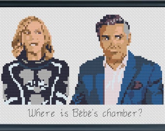 Moira & Johnny Rose (Smaller Size) - Where is Bebe's Chamber - Schitt's Creek - PDF Cross Stitch Pattern Download
