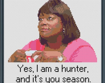 Donna - I am a Hunter and it's You Season - PDF Cross Stitch Pattern Download - Parks & Rec