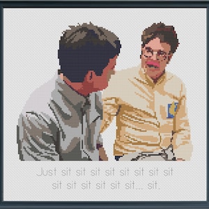 Sit Sit Sit Sit - Tobias & Michael - Larger Size - Arrested Development - PDF Cross Stitch Pattern Download