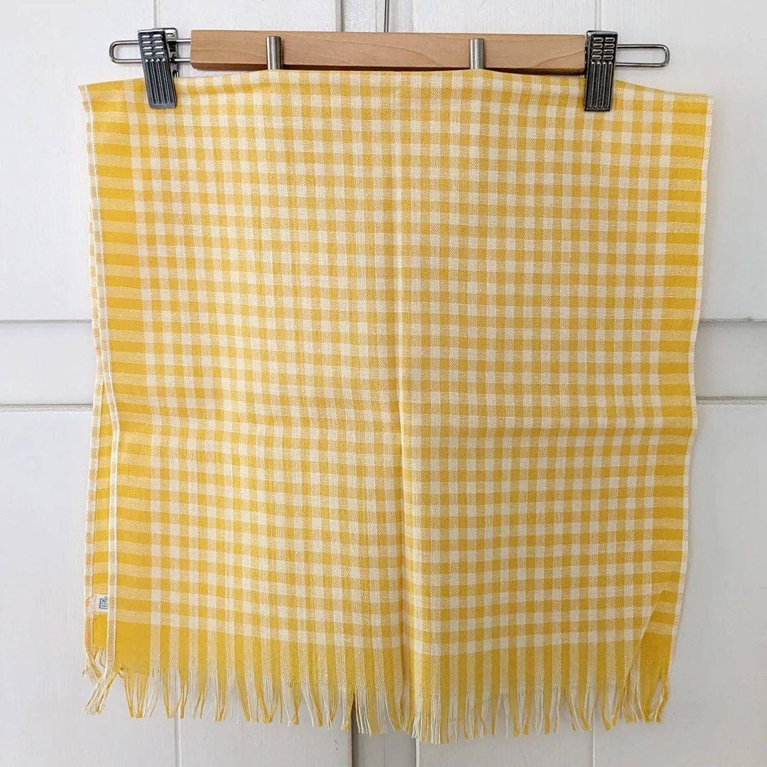 French Linen and Cotton Kitchen Towel in Gingham — GARDENHEIR