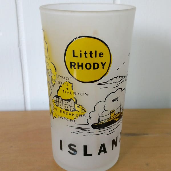 vintage Rhode Island souvenir glass