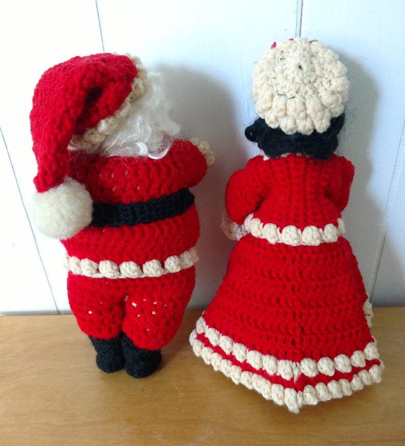 vintage Santa and Mrs Claus crochet outfits image 3