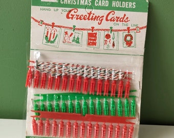 vintage Santa head card holders