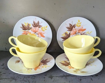 vintage melmac cups and saucers