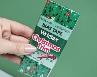 Vintage Holiday cotton bias tape