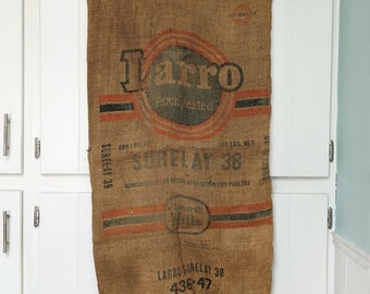 vintage Larro burlap feedsack