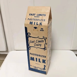 vintage milk carton box