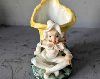 vintage Elf pixie flower vase
