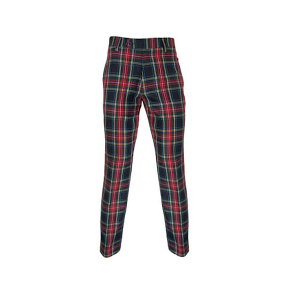 Pantaloni in tartan scozzese Pantaloni in tartan da uomo