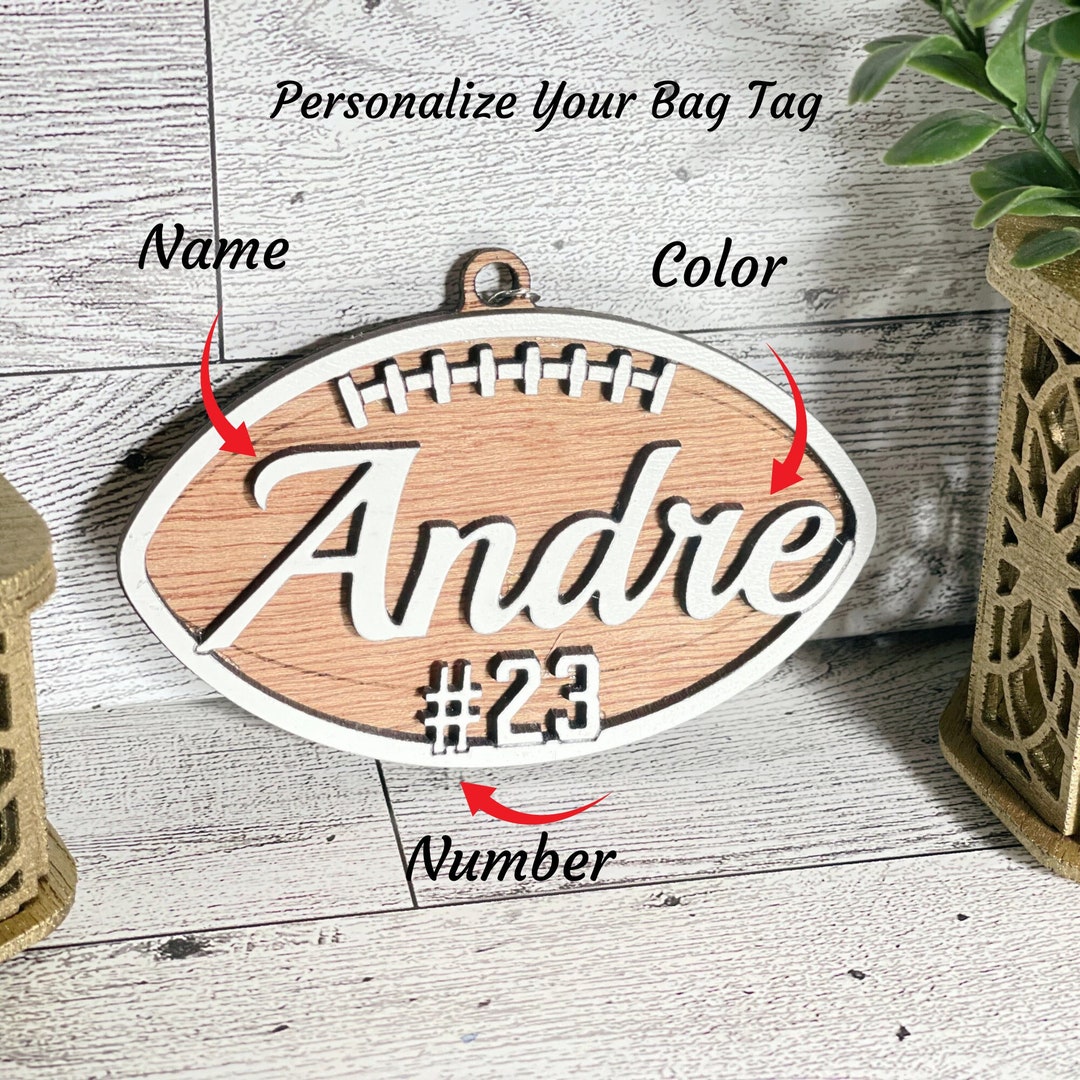 Packer Tag Name Sports Bag Tag, Keychain Tag, Team Bag Tag, Personalized Name Tag for ...
