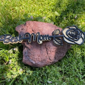 Personalized Name Flower, Valentine Wooden Rose, Laser Cut Personalized Rose, Name Rose, Mother&#39;s Day Gift, Anniversary, Birthday Gift,