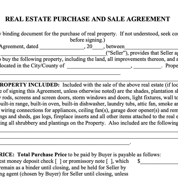 Property Purchase & Sale Agreement