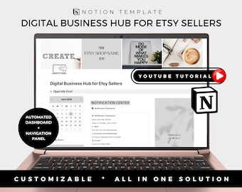 Notion Digital Business Hub for Etsy Sellers (Digital Download)
