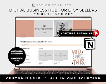 Multi Shop Manager | Etsy Seller Notion Template (Digital)