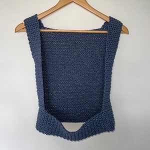 Crochet backless shirt